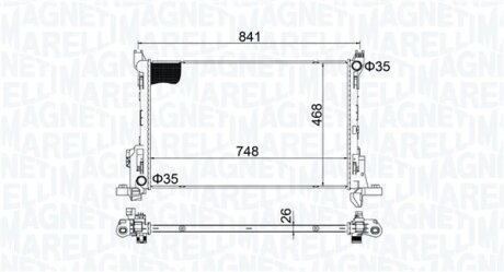 Радіатор двигуна MAGNETI MARELLI 350213207700