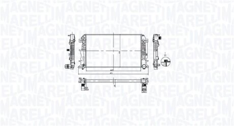 Радіатор двигуна MAGNETI MARELLI 350213212600 (фото 1)