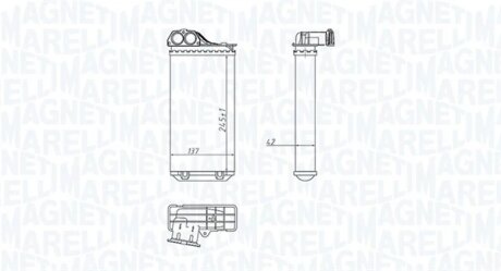Теплообмінник, система опалення салону MAGNETI MARELLI 350218411000 (фото 1)