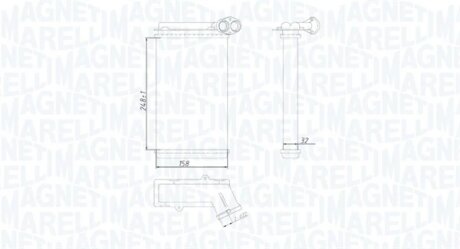 Фото теплообмінник, система опалення салону MAGNETI MARELLI 350218422000 Теплообмінник, система опалення салону MAGNETI MARELLI 350218422000
