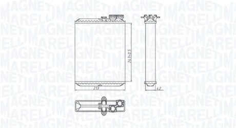 Теплообмінник, система опалення салону MAGNETI MARELLI 350218427000