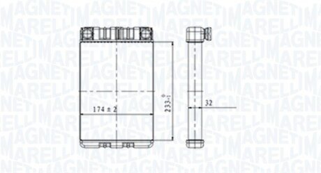 Радиатор печи MAGNETI MARELLI 350218428000