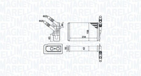 Радиатор печи MAGNETI MARELLI 350218433000 (фото 1)