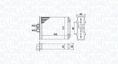 Радиатор печи MAGNETI MARELLI 350218482000