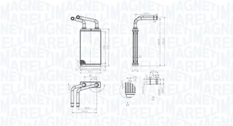 Теплообмінник, система опалення салону MAGNETI MARELLI 350218483000