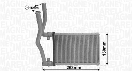 Теплообмінник, система опалення салону MAGNETI MARELLI 350218490000
