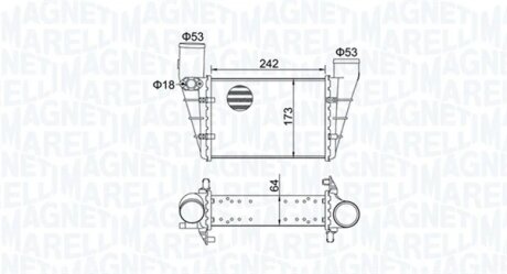Впускний охолоджувач повітря MAGNETI MARELLI 351319204070