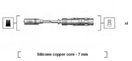 К-т проводов зажигания MAGNETI MARELLI 941175190760 (фото 1)