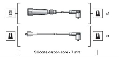 Комплект запалювального кабелю MAGNETI MARELLI 941318111155