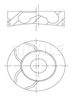 Поршень с кольцами MAHLE / KNECHT 001 01 00