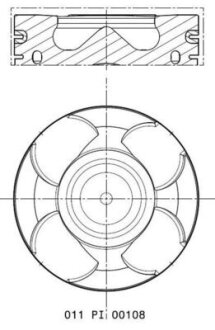 Поршень MAHLE / KNECHT 011 PI 00108 001 (фото 1)