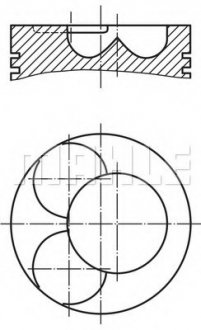 Поршень з кільцями VW 81.51 2.0TDI BPW/BMM/BMP/BSS/BWW/CBHA (CYL 1-2) (MAHLE) MAHLE / KNECHT 028 06 02