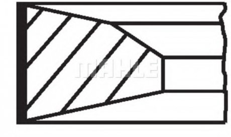 Кольца поршневые (1cyl) VOLVOFH12 D12. D 131.0 (4/3/4) MAHLE / KNECHT 038 03 N0