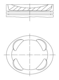 Поршень двигуна CITROEN /MINI (BMW) / PEUGEOT N12 B16 A / 5FK +0.50 MAHLE / KNECHT 081PI00104002 (фото 1)