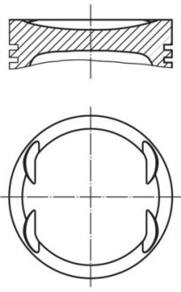 Поршень MAHLE / KNECHT 0830800