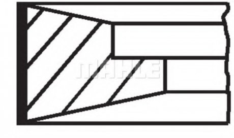 Кольца поршневые (1cyl). DEUTZ BF4M1013/BF6M1013). D 108.0 (3/2/3.5) MAHLE / KNECHT 099 99 N0