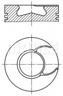 Поршень DAF 130.0 XE280C1, XE315C1 Euro3 MAHLE / KNECHT 213 66 00