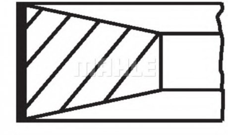 Кольца поршневые (1cyl) MAN D0824 LF/D0826 LF 108.0 (3/2.5/4) MAHLE / KNECHT 227 33 N0