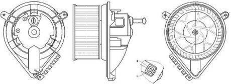 Вентилятор обогревателя салона Sprinter/LT 96-06 MAHLE / KNECHT AB 271 000S