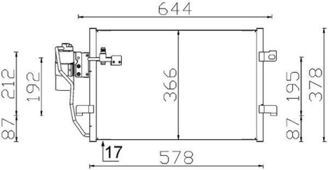 Конденсер кондиционера MAHLE / KNECHT AC 351 000S (фото 1)