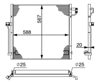 Конденсер кондиціонера MAHLE / KNECHT AC 41 000S