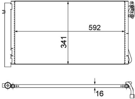 Радиатор кондиционера MAHLE / KNECHT AC 414 001S