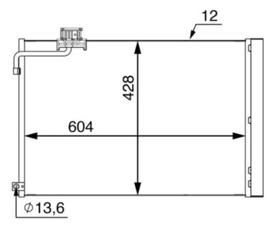 Радіатор кондиціонера MAHLE / KNECHT AC51000S