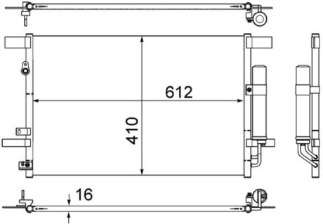 Конденсатор MAHLE / KNECHT AC 557 000S (фото 1)