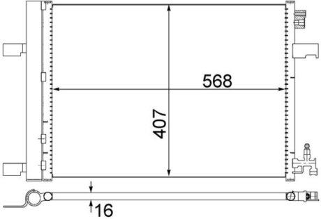 Радіатор кондиціонера MAHLE / KNECHT AC 636 000S