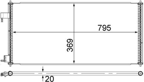 Радіатор кондиціонера MAHLE / KNECHT AC 689 000S