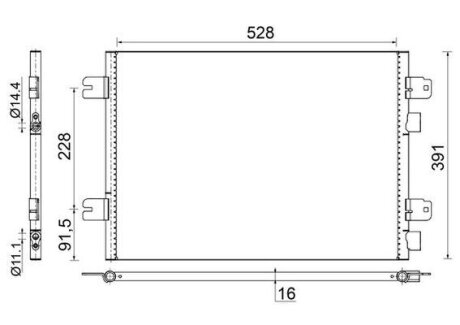 Радіатор кондиціонера MAHLE / KNECHT AC 691 000S (фото 1)