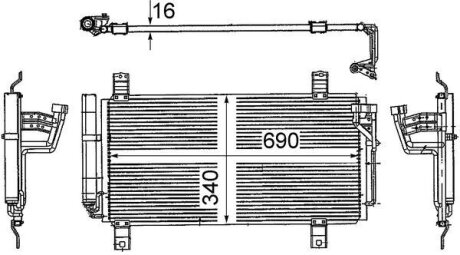 Конденсер кондиционера MAHLE / KNECHT AC 714 000S