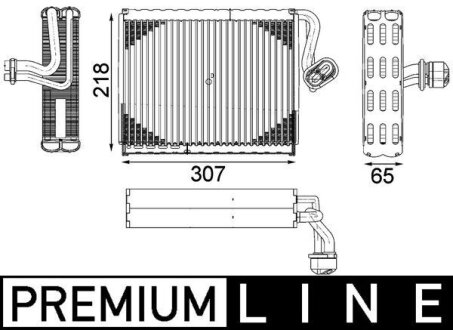 Випарювач кондиціонера MAHLE / KNECHT AE 122 000P (фото 1)