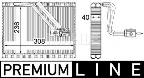 Испаритель кондиционера MAHLE / KNECHT AE 127 000P