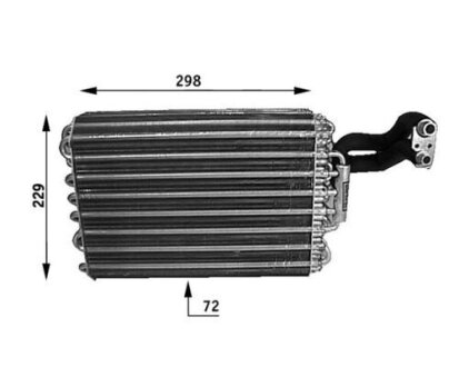 Испаритель кондиционера W124/S124/C124 2.0-6.0 84-96 MAHLE / KNECHT AE 31 000S (фото 1)