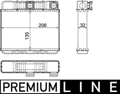 Радиатор печки E46 1.6-3.2 98-11 MAHLE / KNECHT AH 87 000P