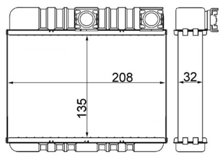 Радиатор печки E46/X3(E83) 2.0D-3.0D 98-11 MAHLE / KNECHT AH 87 000S