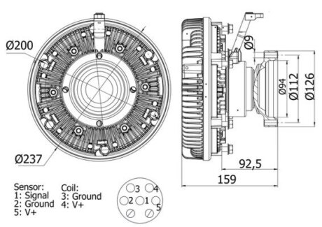 Віскомуфта вентилятора MAHLE / KNECHT CFC 100 000S