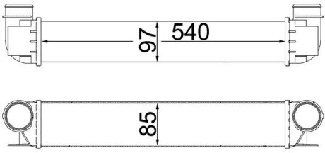 Радіатор інтеркулера E39 520d/525d/530d 98-04 MAHLE / KNECHT CI 338 000S (фото 1)