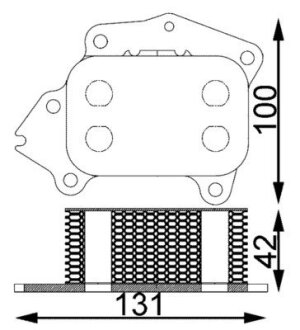 Радиатор масла Berlingo/307/Partner 1.6 HDI 01- MAHLE / KNECHT CLC 194 000S (фото 1)