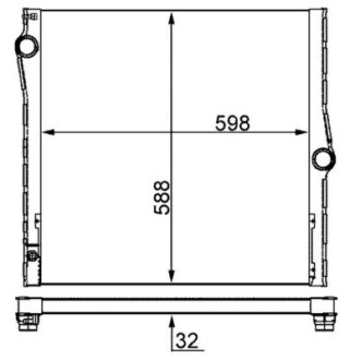 Радиатор охлаждения двигателя X5 E70 06-13 MAHLE / KNECHT CR 1050 000S