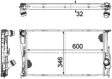 Радиатор охлаждения MAHLE / KNECHT CR 1083 000P