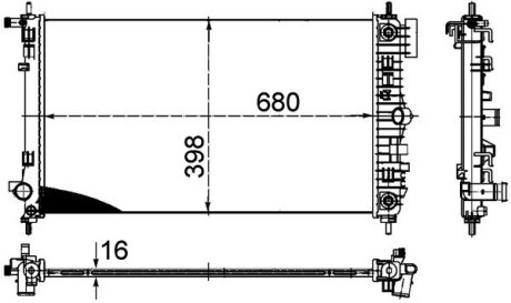 Радіатор охолоджування MAHLE / KNECHT CR 1098 000P