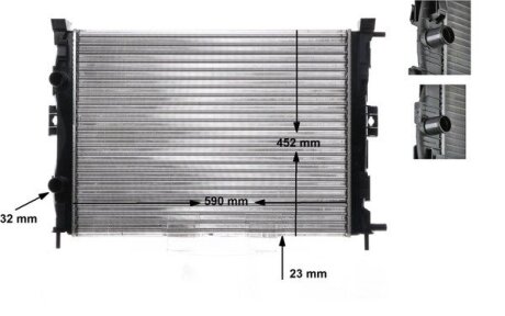 Радиатор охлаждения MAHLE / KNECHT CR 1690 000S