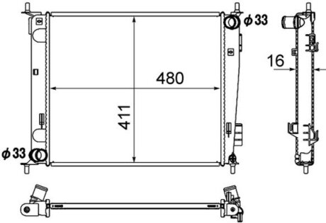 Радіатор охолоджування MAHLE / KNECHT CR 1889 000S