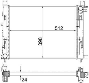 Радиатор охлаждения MAHLE / KNECHT CR 2166 001S