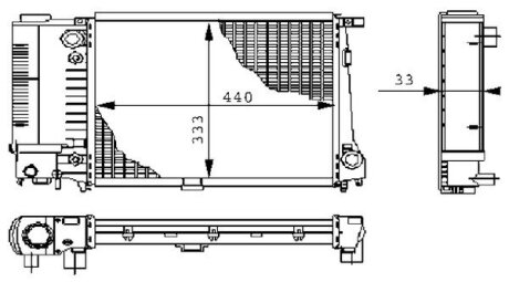 Радиатор охлаждения двигателя E36/E34 1.6-1.9 89-00 MAHLE / KNECHT CR 264 000S