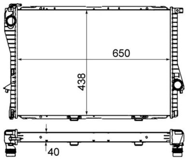 Радиатор охлаждения двигателя E39/E38 2.0-4.4 95-04 MAHLE / KNECHT CR 295 000S