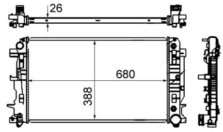 Радіатор охолодження MAHLE / KNECHT CR 62 000S (фото 1)