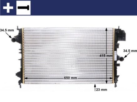 Радиатор воды Opel Vectra C 1.8 05-08 MAHLE / KNECHT CR 8 000S